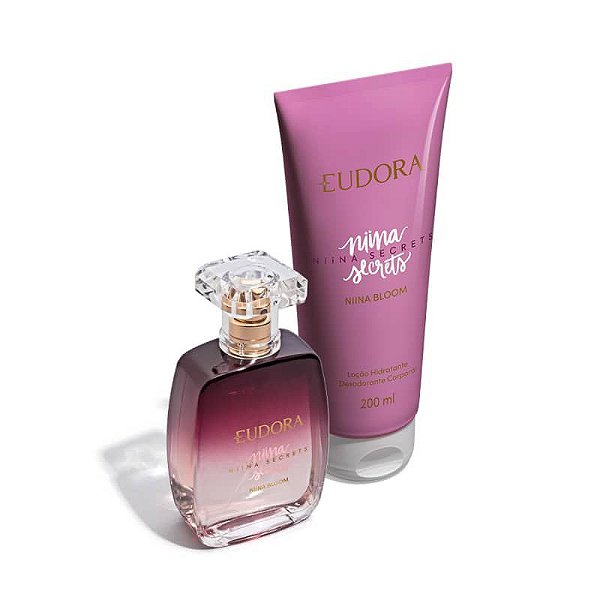 Kit Niina Secrets Bloom: Desodorante Colônia 100ml + Loção Hidratante Desodorante Corporal 200ml + Sacola Presenteável