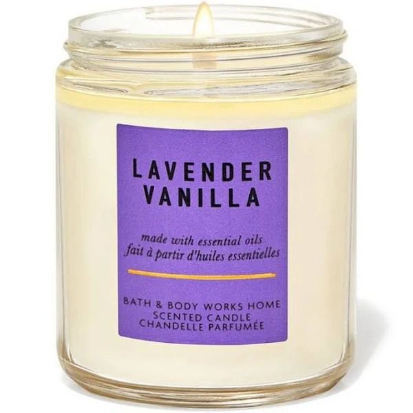 Vela Perfumada 1 Pavio Lavender Vanilla Bath & Body Works