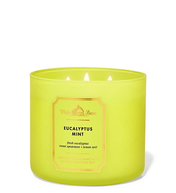 Vela Perfumada Grande Três Pavios Eucalyptus Mint Bath & Body Works