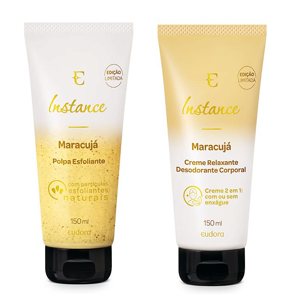 Kit Instance Maracujá: Polpa Esfoliante 150ml + Creme Relaxante Corporal 150g