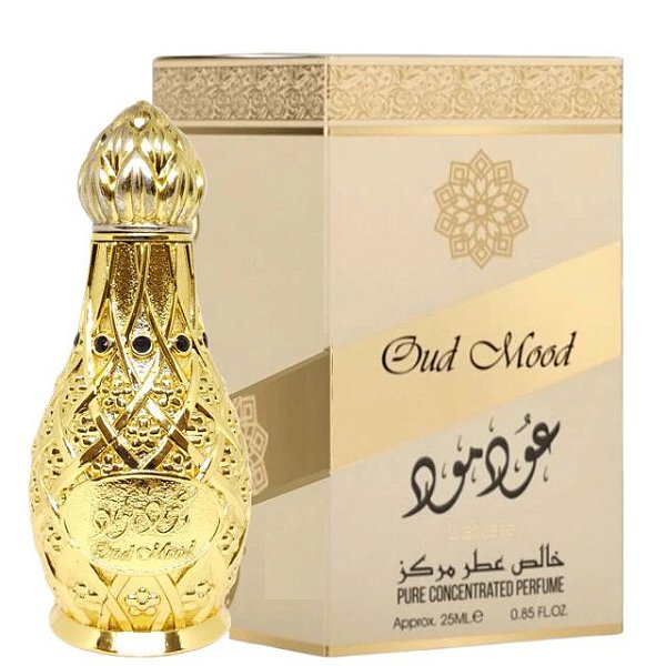 Lattafa Attar Oud Mood Perfume Óleo - Perfume Árabe Unissex 25ml