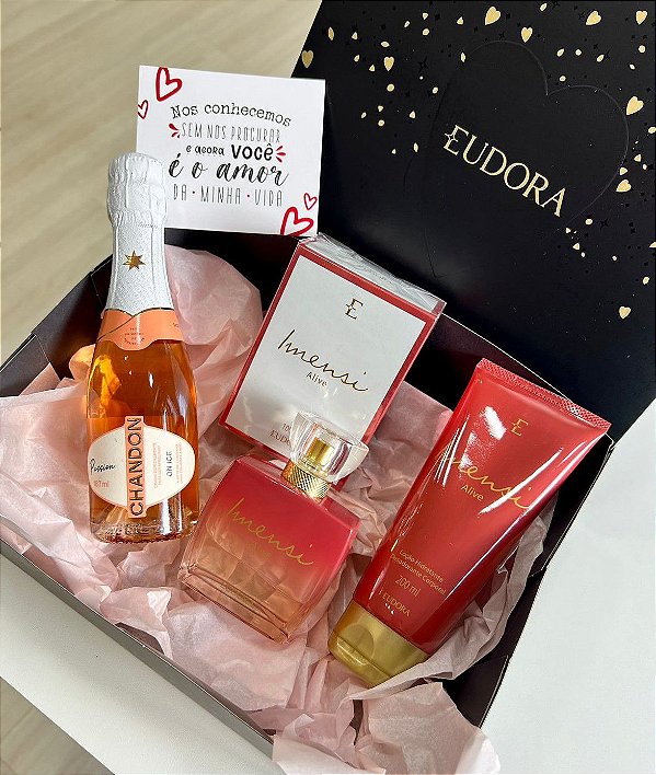 Kit Dia dos Namorados Imensi Alive: Colônia + Hidratante Corporal + Chandon