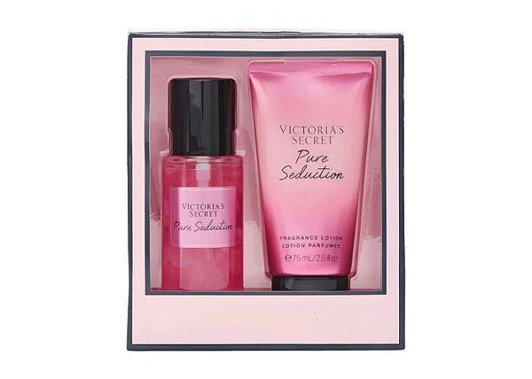 Kit Victoria's Secret Pure Seduction: Body splash 75ml + Hidratante 75ml