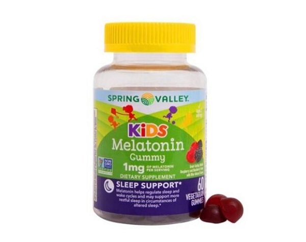 Melatonina Kids 1mg Spring Valley Sabor de Frutas - 60 Gomas