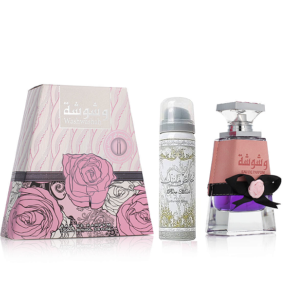 Kit Lattafa Washwashah: Eau de Parfum 100ml + Spray Corporal