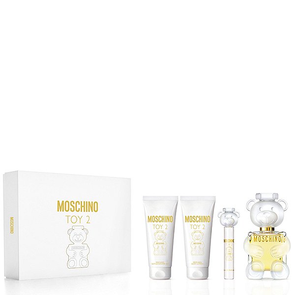 Kit Moschino Toy 2: Eau de Parfum 100ml+ Body Lotion 100ml+ Gel de Banho 100ml+ Perfume de Bolsa 10ml