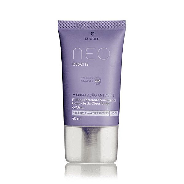 Fluído Hidratante Noturno Facial Cravos e Espinhas Neo Essens Eudora 40ml