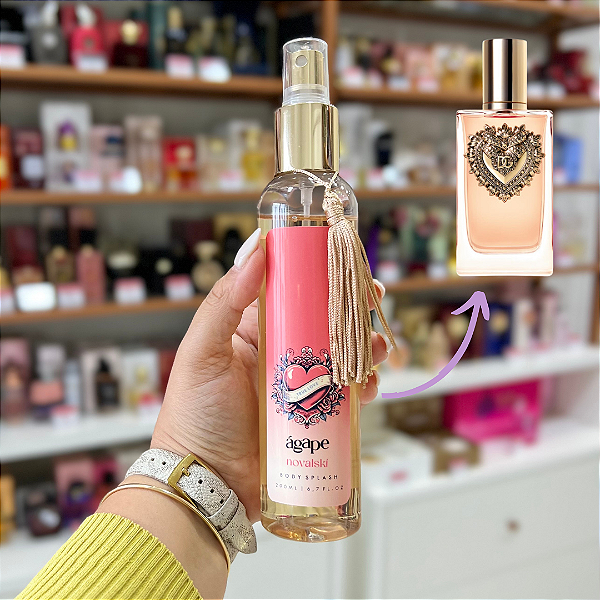 Body Splash Ágape Eau de Parfum Novalski 200ml (Inspiração Devotion)