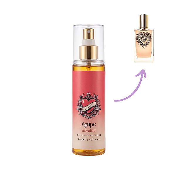 Body Splash Ágape Eau de Parfum Novalski 200ml (Inspiração Devotion)