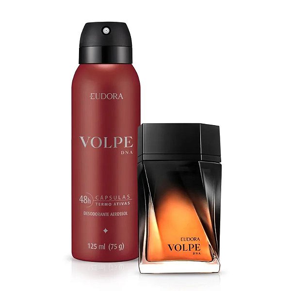 Kit Volpe DNA: Desodorante Colônia 100ml + Desodorante Antitranspirante Aerossol 125ml + Caixa Presenteável