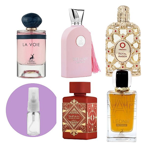 Combo Fracionados Árabes Femininos ( Gruda No Osso) 5x5ML