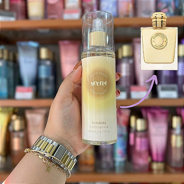 Body Splash Secret Eau de Parfum Novalski 200ml (Inspiração Burberry Goddess)