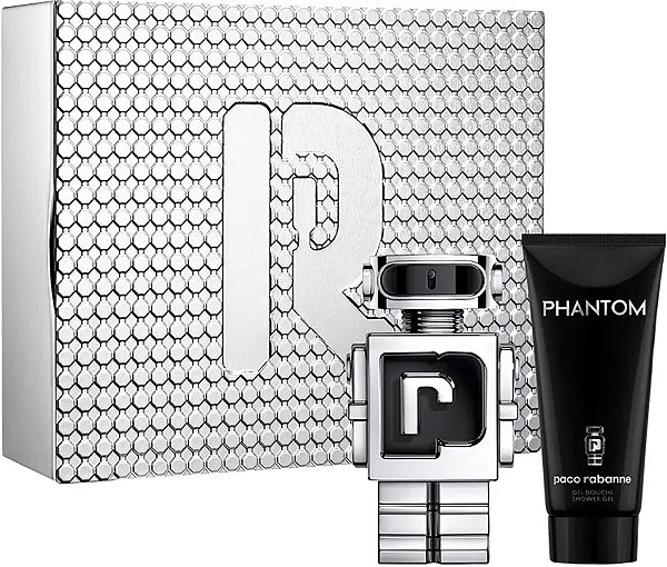 Kit Phantom Paco Rabanne: Perfume Masculino EDT 100ml + Gel de Banho 100ml