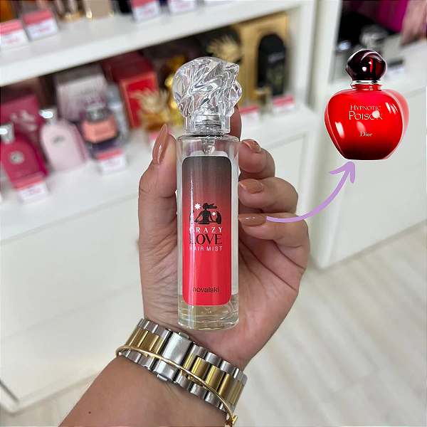 Hair Mist Crazy Love Novalski 30ml (Inspiração Hipnotic Poison)