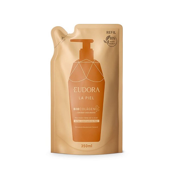 Refil Hidratante Desodorante Corporal La Piel Âmbar Dourado Eudora 350ml