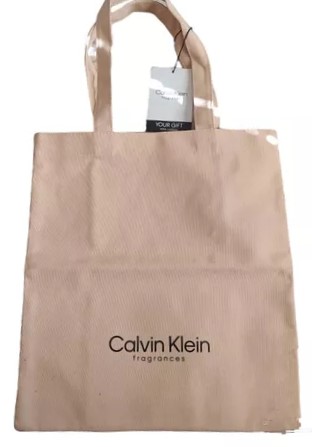 Bolsa Tote Bag Tecido Calvin Klein Salmão