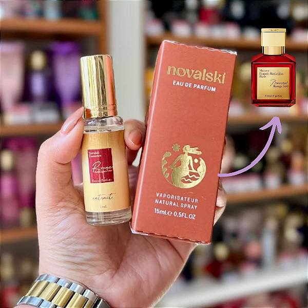 Rouge Eau de Parfum Novalski 15ml (Inspiração Baccarat Extrait Rouge)