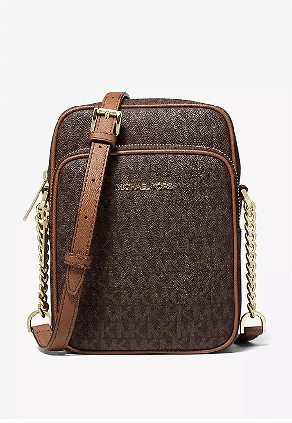 Bolsa Transversal Jet Set Marrom Michael Kors Original