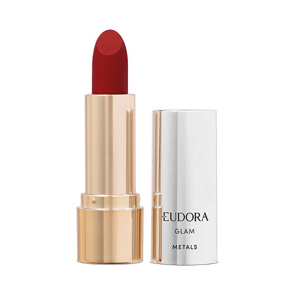 Batom Cremoso Vermelho Precioso Glam Metals Eudora 3,6g