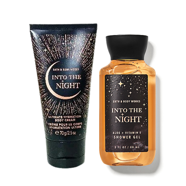 Kit Travel Size Into the Night Bath & Body Works: Body Cream 70g + Body Wash 88ml