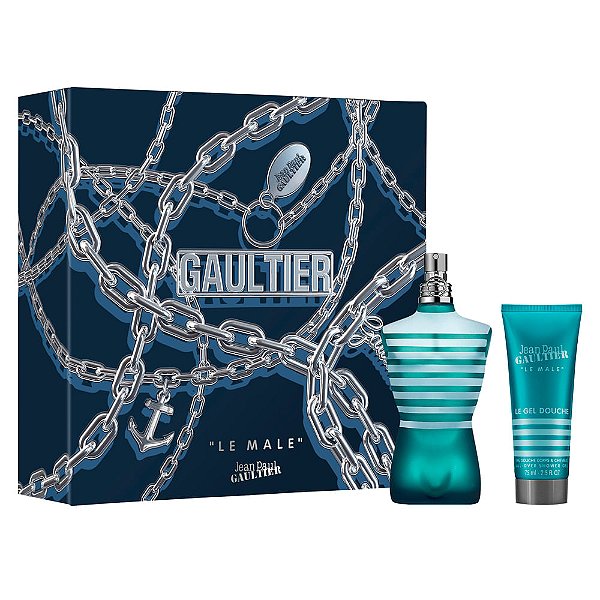 Kit Jean Paul Gaultier Le Male Masculino: Eau de Toilette 125 ml + Gel de Banho 75 ml