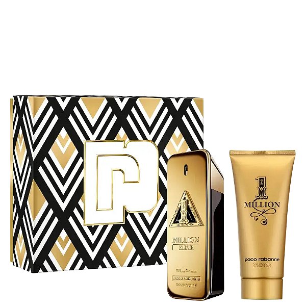 Kit 1 Million Elixir Paco Rabanne Masculino: Eau de Parfum 100ml + Gel de Banho 100ml