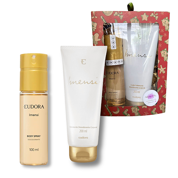 Kit Natal Imensi: Body Spray 100ml + Hidratante Corporal 200ml + Caixa Presenteável