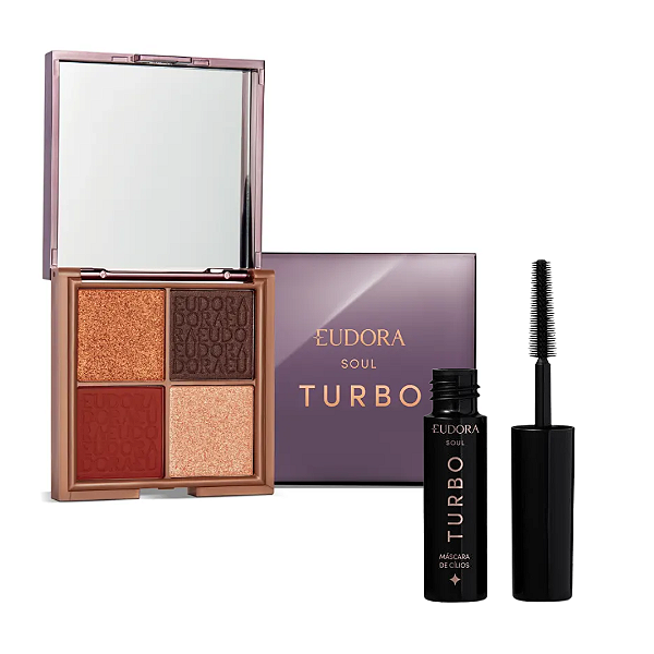 Kit SOUL Turbo: Paleta de Sombra Turbo + Mini Máscara de Cílios