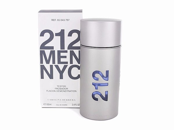 Caixa Tester 212 Men Nyc Carolina Herrera - Perfume Masculino Eau de Toilette 100ml