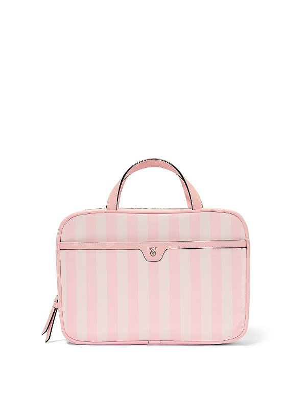 Necessaire Frasqueira Victoria's Secret Rosa Listrado