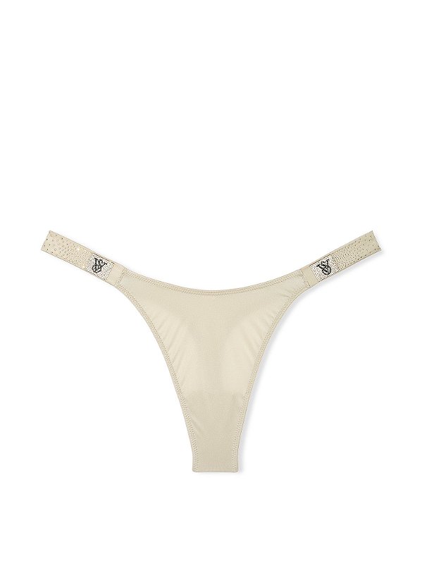 Calcinha Scattered Shine Strap Victoria’s Secret - Bege Tamanho:M