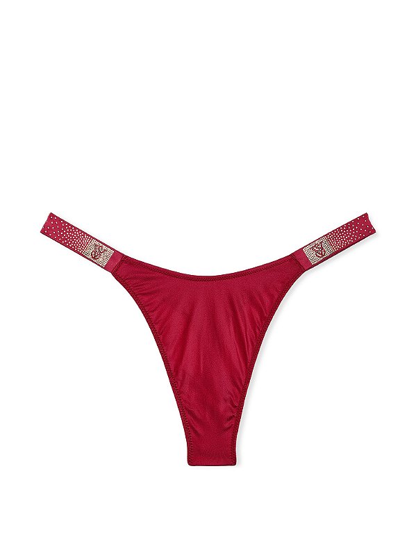 Calcinha Scattered Shine Strap Victoria’s Secret - Marsala Tamanho: G