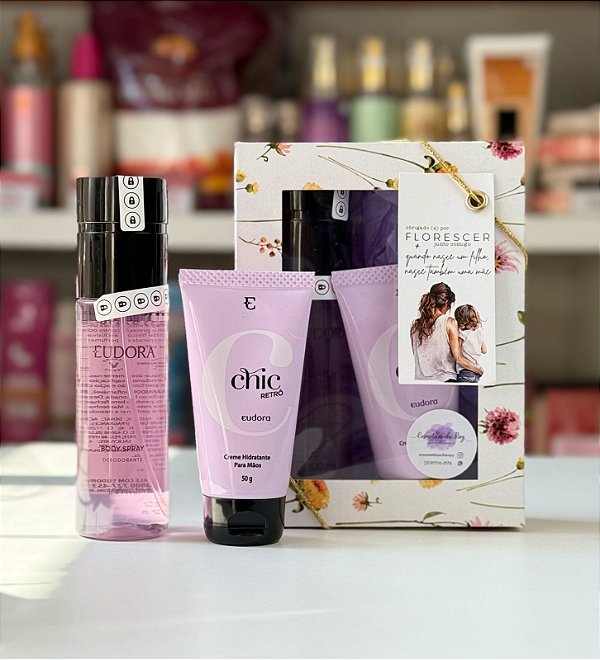 Kit Mães Eudora Roxo: Body Spray 100ml + Hidratante de Mãos 50g