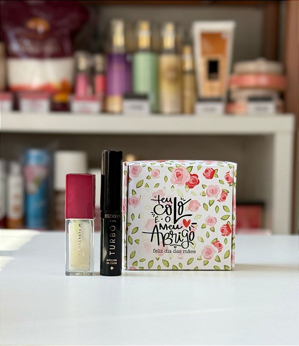 Presente Mães: Gloss + Máscara de Cilios Mini + Caixa Presenteável