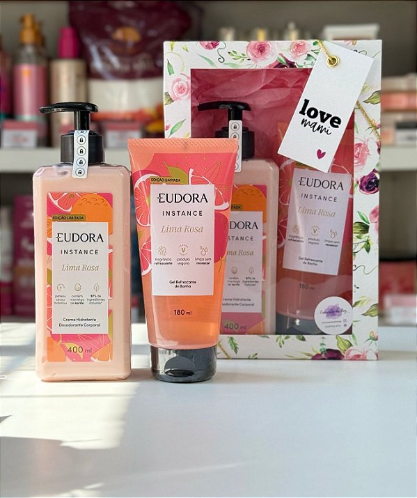 Kit Mães Lima Rosa: Hidratante 400ml + Sabonete Liquido 200ml