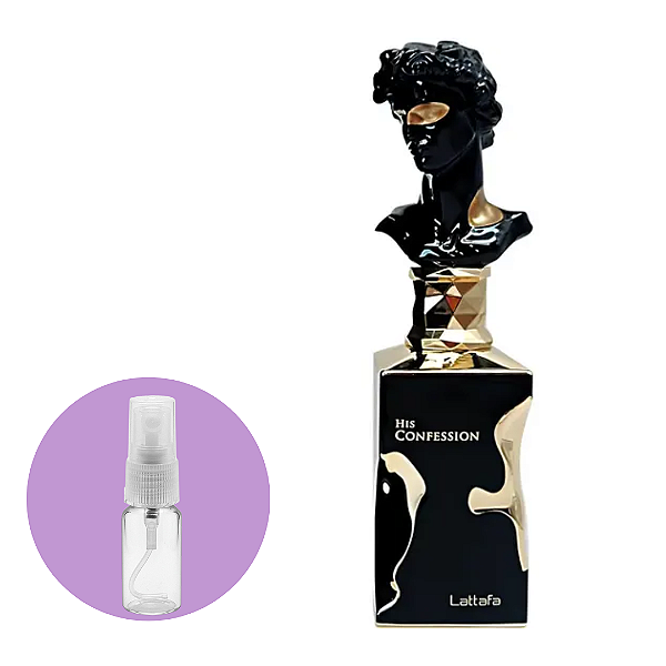 Fracionado His Confession Lattafa Eau de Parfum - Perfume Árabe Masculino 5ml