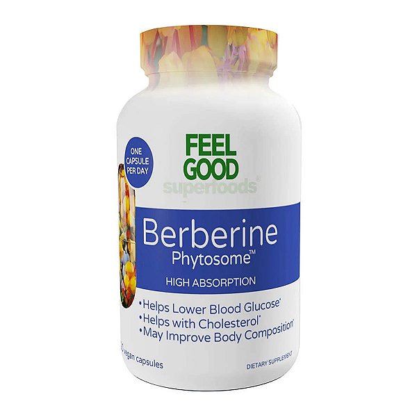Suplemento Berberine Phytosome Feel Good 120 Capsulas 550mg
