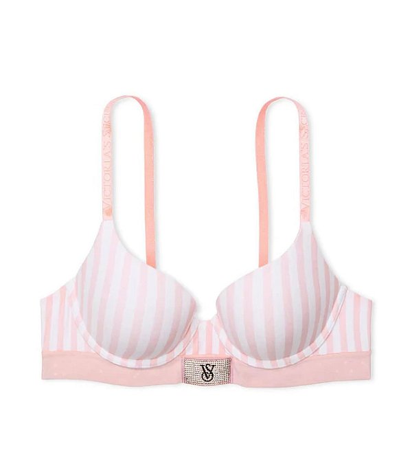 Sutiã Patch Push-Up Perfeito com Strass Exclusivo Victoria's Secret Tamanho: 36D - M