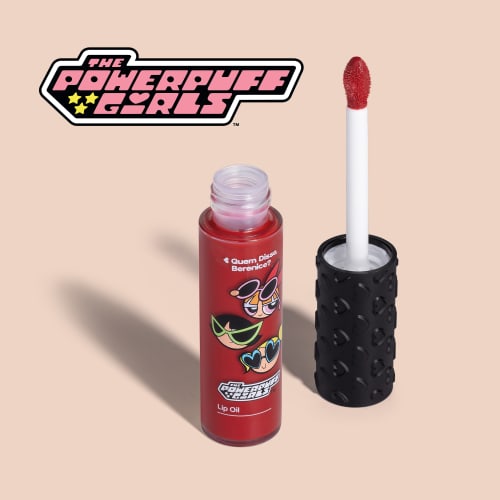Lip Oil Florzinha Vermelho Me Sigam Meninas QDB As Meninas Super Poderosas 9,5ml
