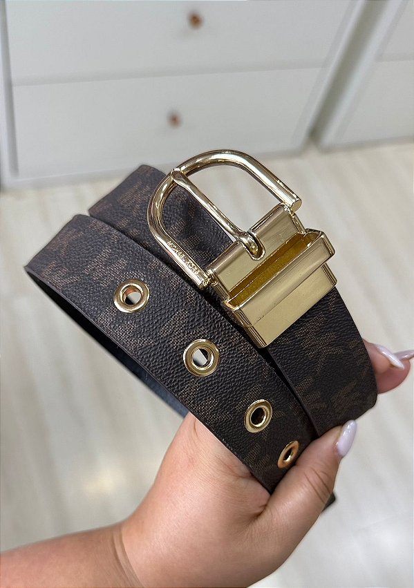 Cinto Monograma Marrom Reversível Tamanho: G - Michael Kors