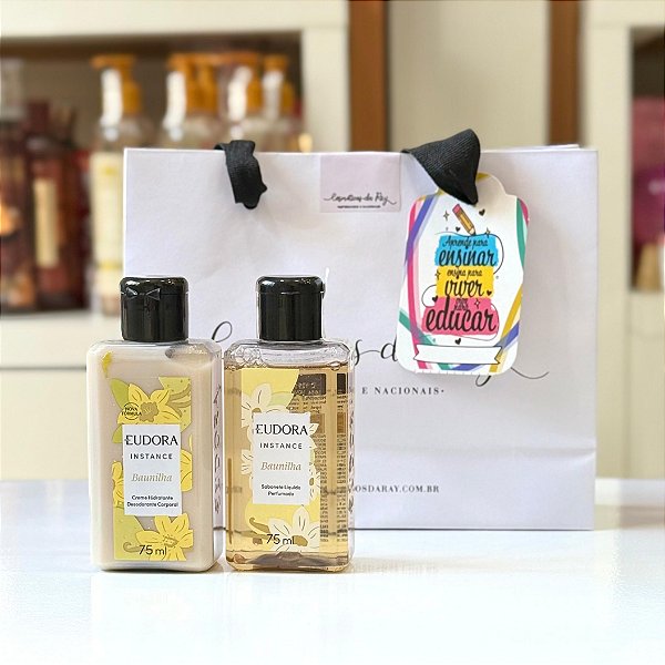 Presente Professores:  Instance Baunilha + Sacola Presenteável