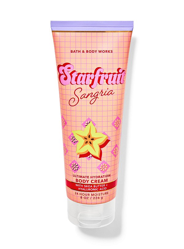 Body Cream Hidratante Corporal Starfruit Sangria Bath & Body Works 226g