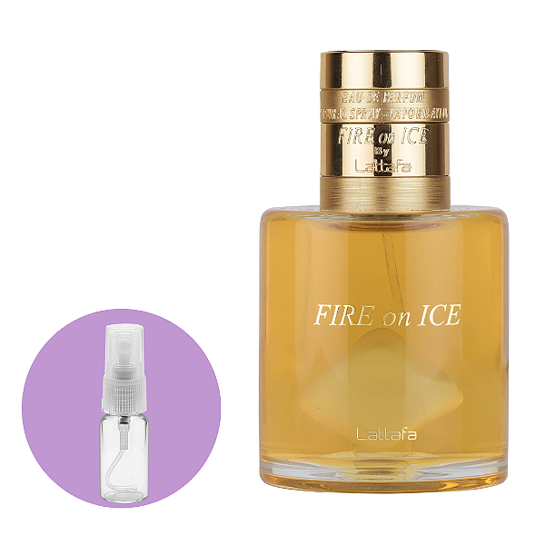 Fracionado Fire On Ice Lattafa Eau De Parfum - Perfume Árabe Unissex 5ml