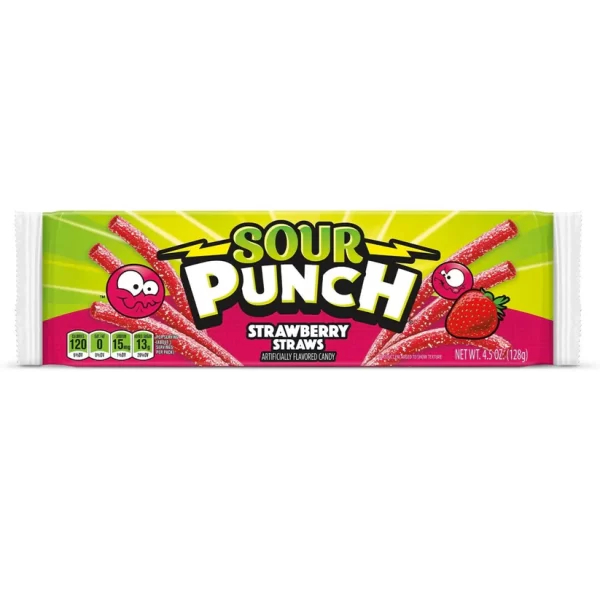 Sour Punch Strawberry Straws Candy