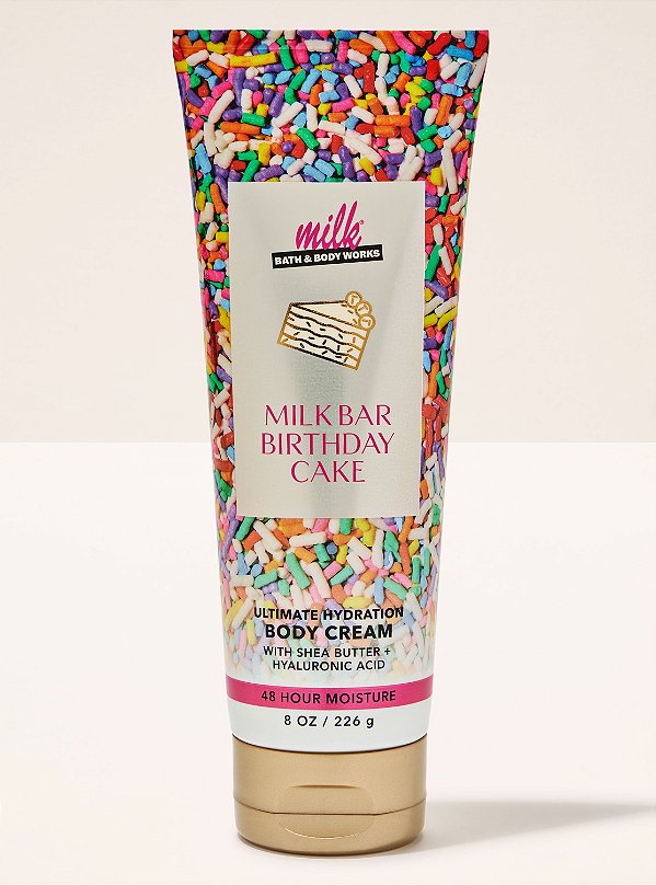 Body Cream Hidratante Corporal Milk Bar Birthday Cake Bath & Body Works 226g