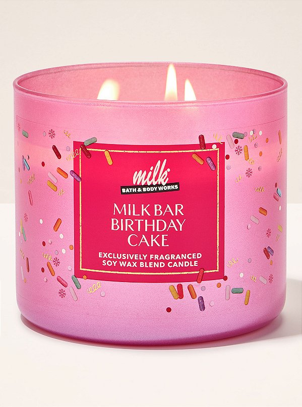 Vela Perfumada Grande Três Pavios Milk Bar Birthday Cake Bath & Body Works