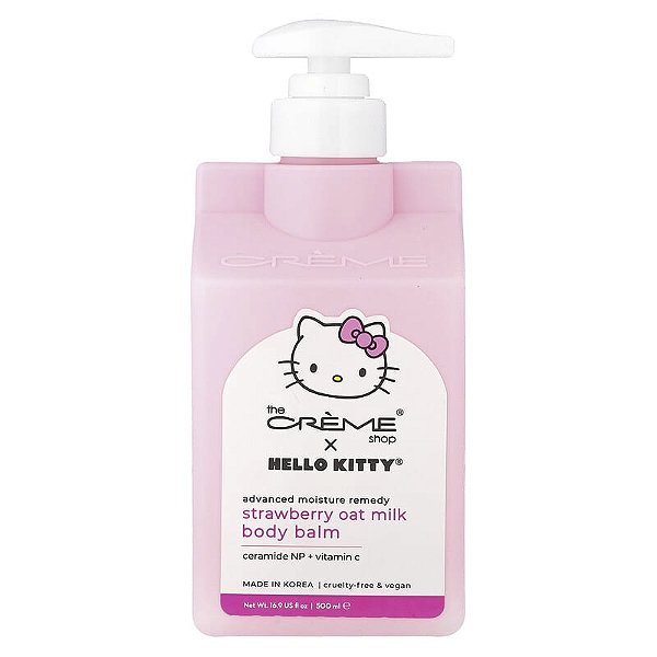 Body Balm Hidratante Corporal Hello Kitty Strawberry Oat Milk The Crème Shop 500ml
