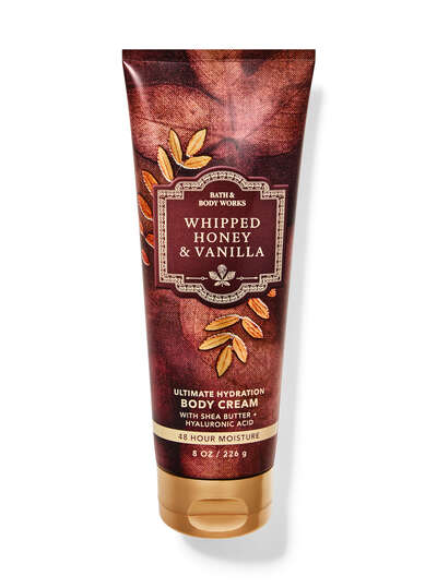 Body Cream Hidratante Corporal Whipped Honey & Vanilla Bath & Body Works 226g - Edição Limitada