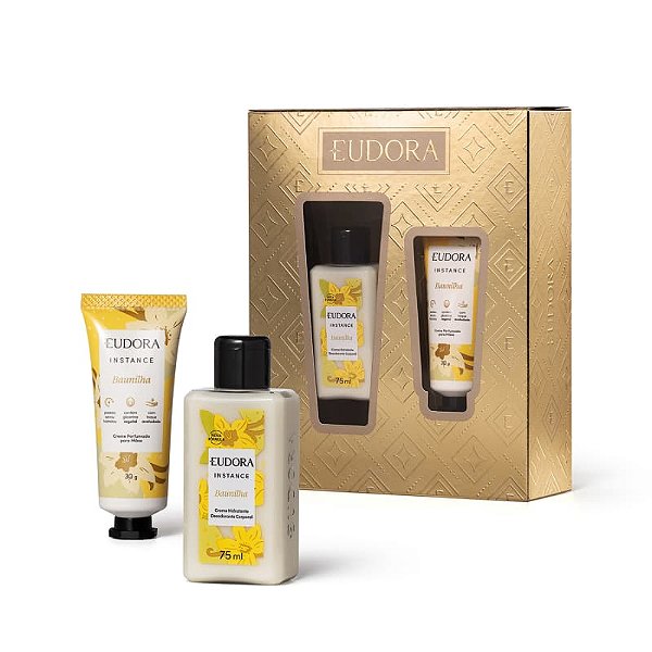 Kit Natal Baunilha Mini: Hidratante Corporal 75ml + Creme Para Mãos 30g
