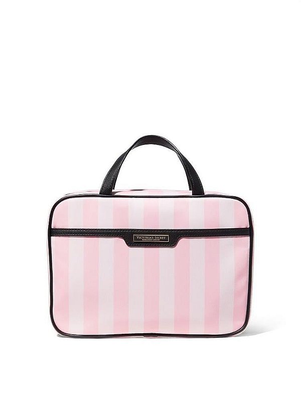 Necessaire Frasqueira Victoria's Secret Rosa Listrado